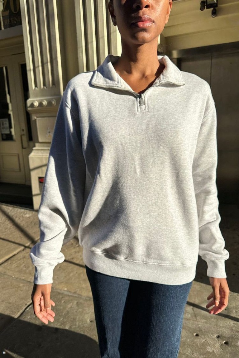 Sweatshirt Brandy Melville Missy Grise | VLX-71785273